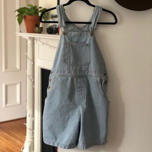 American Apparel light denim overalls (shorts)